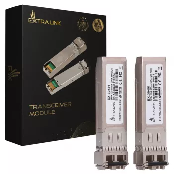 Extralink SFP+ Module 10G 2-pack, 10Gbps, 850nm, 300m, Multi Mode