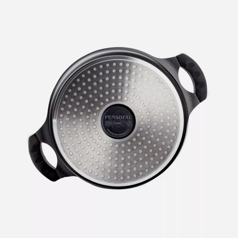 Saucepan Pensofal Saxum 20 cm with glass lid — Pensofal Saxum 20cm saucepan