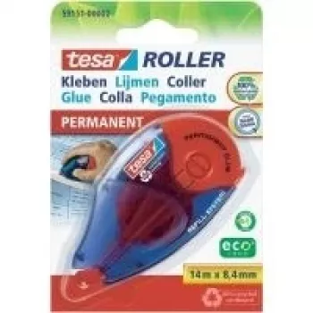 Adhesive glue roller Tesa 59151-00002-06 — dry glue for paper, 1.4 cm x 84 m