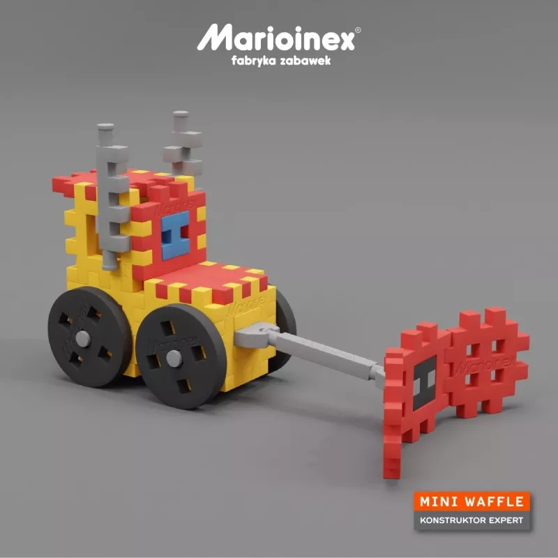 Toy construction set Marioinex Mini Waffle Constructor — 141 pieces, multicolour, for ages 5+