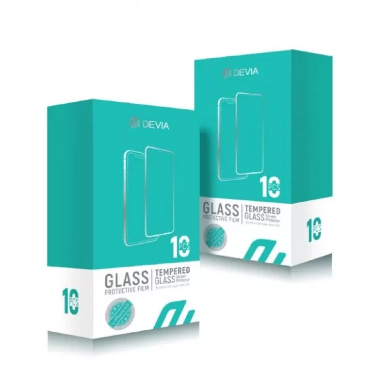 Screen Protector Devia Tempered Glass Entire View for iPhone XS Max — Clear, Pack of 10