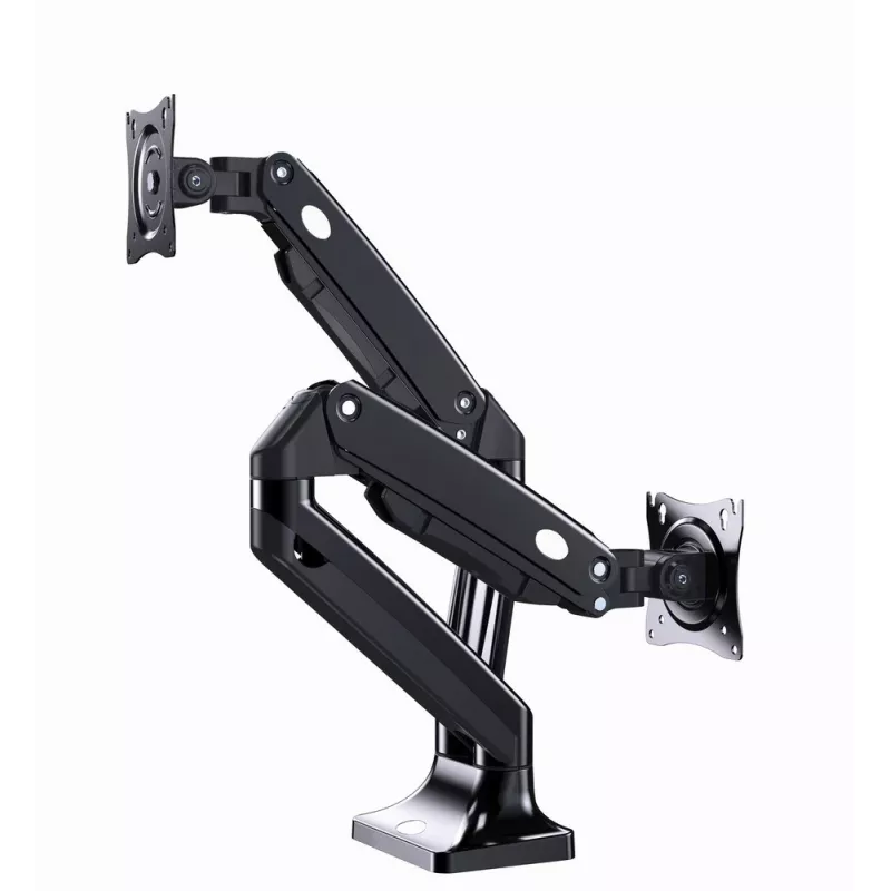 Monitor mount stand GEMBIRD MA-DA2-03 for up to 35 inch screens, clamp, VESA 75x75–100x100, 20 kg, black, dual-display