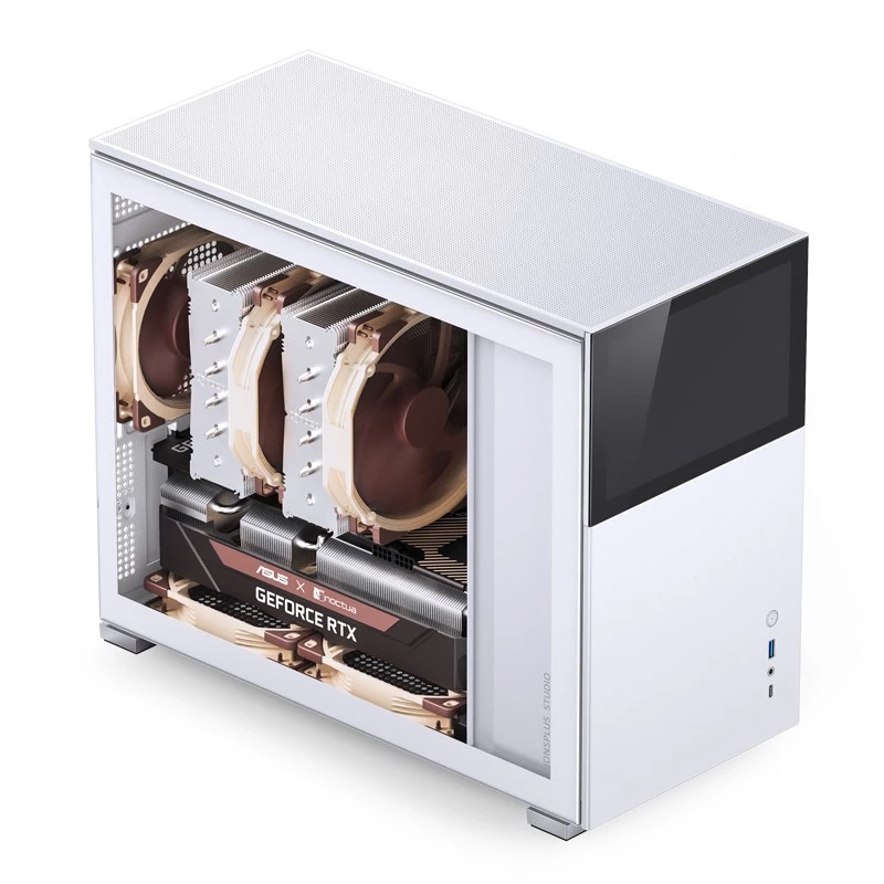 PC case Jonsbo D31 STD White — Midi Tower, steel, tempered glass, Micro-ATX/ITX/DTX, 2×2.5 inch + 1×3.5 inch, GPU up to 400 mm, CPU cooler 168 mm