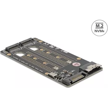 DELOCK SFF-8654 8i to 2x M.2 Key M NVMe SSD converter, model 64295