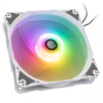 120mm PWM Case Fan Pack BitsPower Notos RGB — white, 5-pack (BPTA-FX1812NTWH-5)
