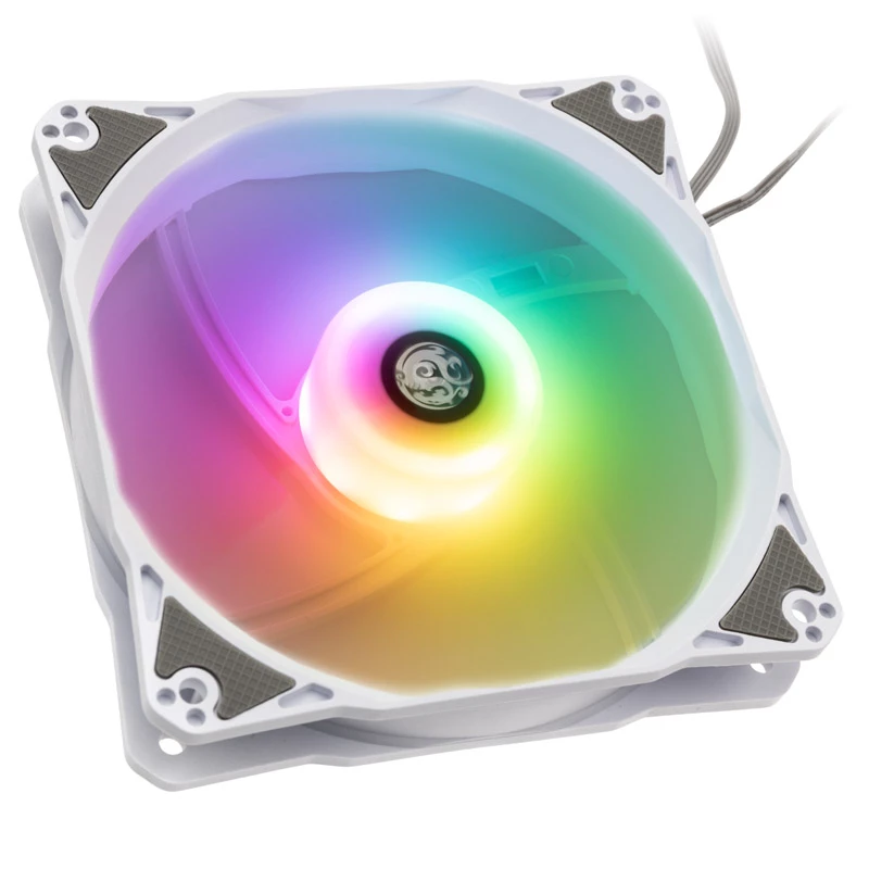 120mm PWM Case Fan Pack BitsPower Notos RGB — white, 5-pack (BPTA-FX1812NTWH-5)
