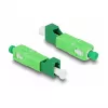 DeLOCK Optical Fiber Hybrid Coupler SC Simplex male to LC Simplex female green