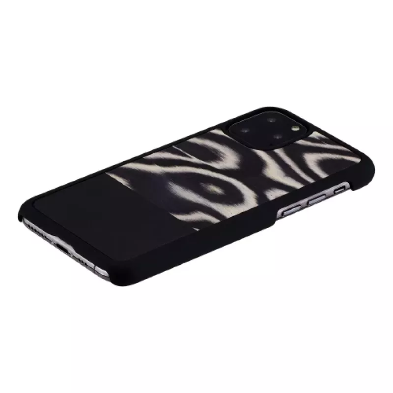 Smartphone case man and wood for iPhone 11 Pro — leopard black protective cover
