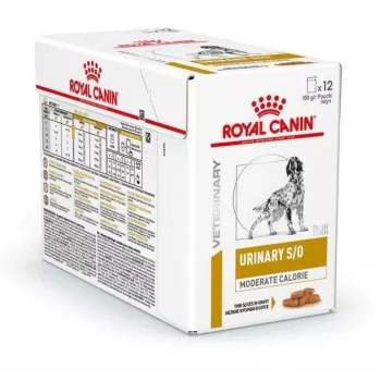 Wet dog food Royal Canin Urinary S/O Moderate Calorie pouches 12 x 100 g, adult, 80% moisture, 8% protein