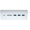 Satechi Type-C Aluminium USB Hub & Card Reader, Silver, ST-TCHCRS