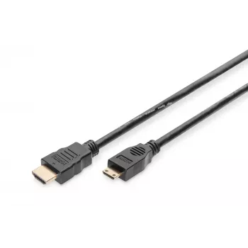 Digitus ASSMANN - Video- / Audio Cable - HDMI - 30 AWG - Mini-HDMI, 19-pin (M) - HDMI, 19-pin (M) - 3 m - Double Insulation - Black (AK-330106-030-S)