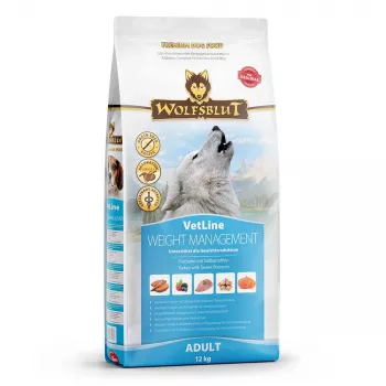 Dry dog food Wolfsblut VetLine Weight Management Turkey — 12 kg, grain-free, 22% protein, 8% fat