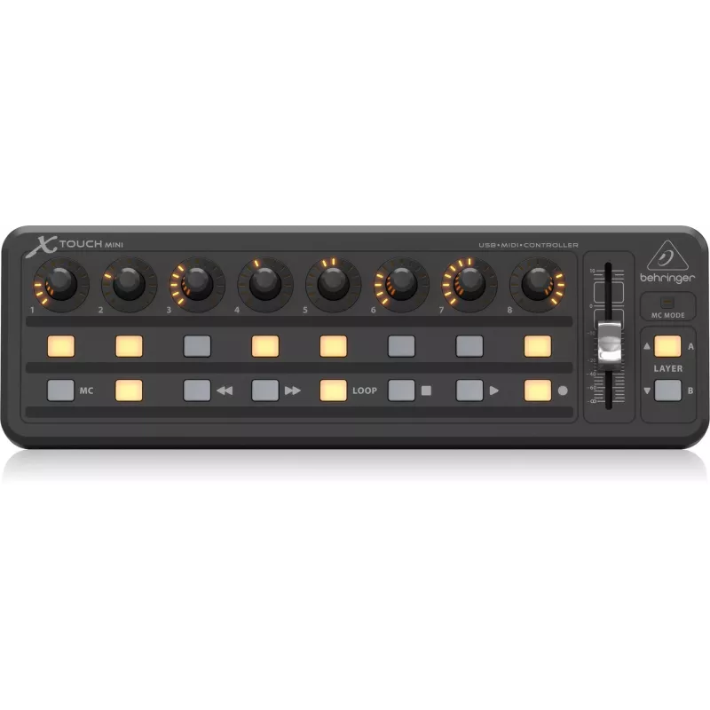 MIDI Keyboard USB Behringer X-TOUCH MINI Control type Buttons Rotary Slider Knobs