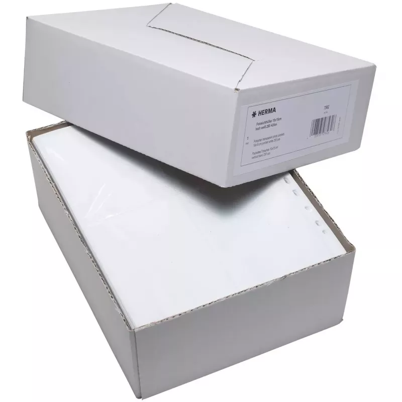 Photo pockets HERMA Fotophan 10x15 cm portrait white 250 pcs