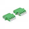 Fibre optic connector DELOCK 86539 LC female–female, green, pack of 2