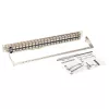 Tripp N254-048-SH-6A 48 Ports 1 HE rack mounting shielded Cat6a STP Feed-Through Patch Panel - RJ45 Ethernet - TAA - 10 Gigabit Ethernet - RJ-45 - Cat6a - Silver - White - Rackeinb