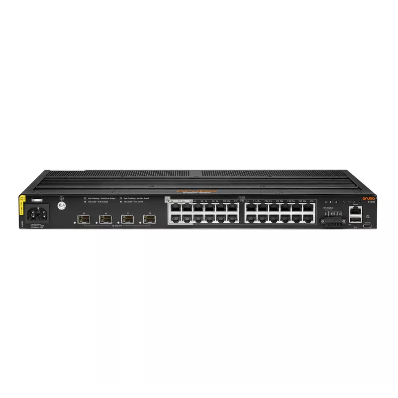 HPE - Aruba 4100i - Switch - 20 x 10/100/1000 (PoE Class 4) + 4 x 10/100/1000 (PoE Class 6) + 4 x SFP+ PoE Class 4 / PoE Class 6