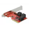 SATA PCI Express x4 Card DeLOCK 6 port Low Profile Form Factor