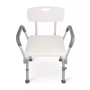 Shower stool with backrest and handles