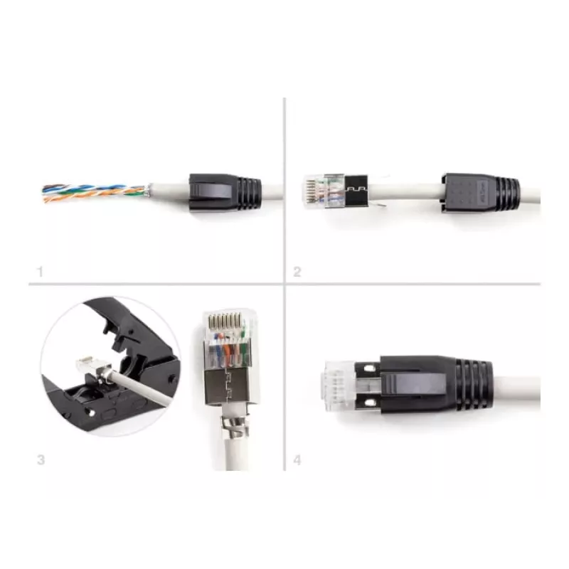 DeLOCK 66903 wire connector RJ-45 Black Metallic Male 25 pcs
