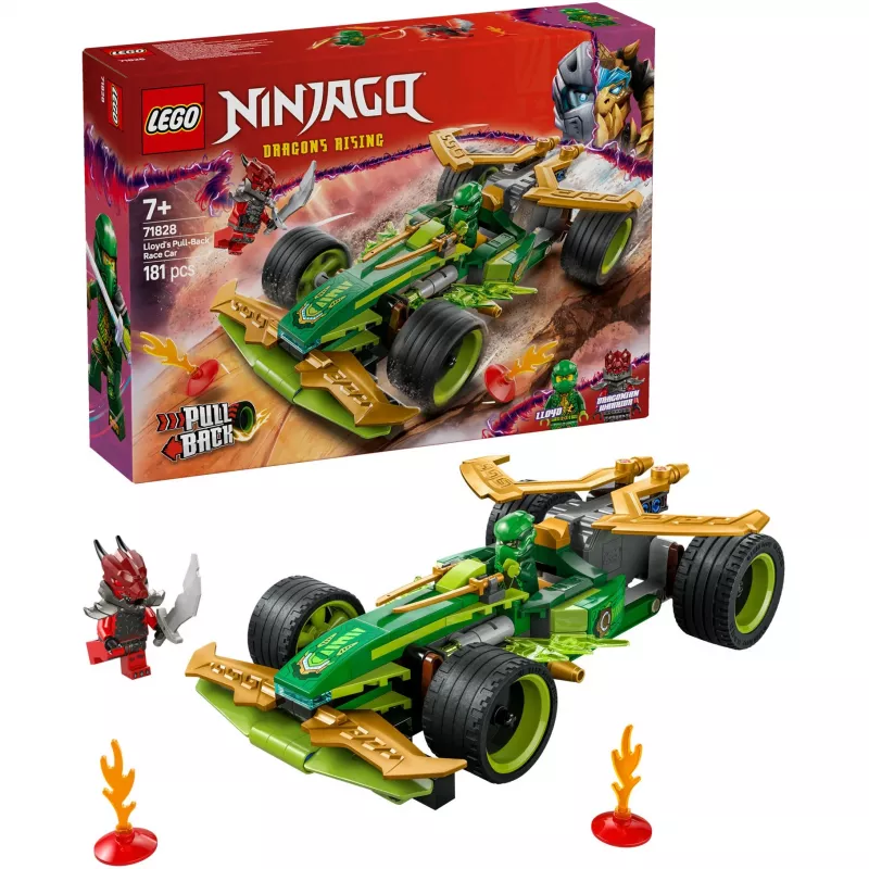 LEGO building set NINJAGO Lloyd's Action Speedster 71828, 181 pieces, 2 minifigures, age 7+