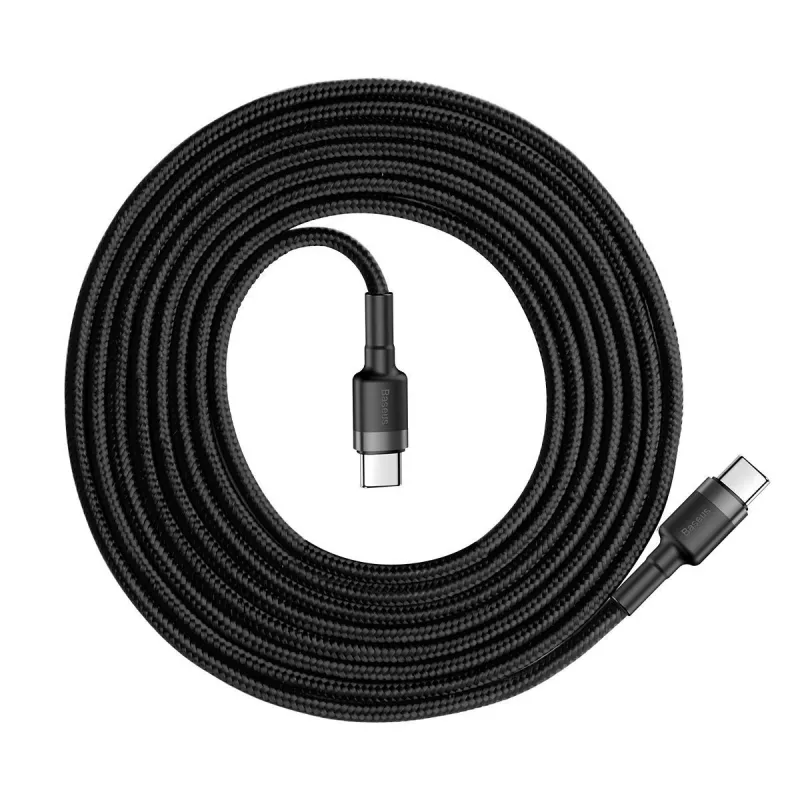 USB Cable Baseus Cafule 2m USB C Black Grey