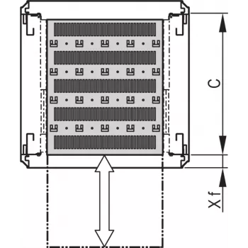 SCHROFF 19SHELF TELE.1U C=500 RAL7021 - Rack-Accessory (21130343)