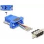 D-Sub 15 pin male to RJ12 female assembly kit, DELOCK, blue