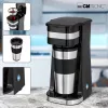 Drip coffee maker CLATRONIC KA 3733 — 0.4 L water tank, 1-cup stainless steel countertop machine