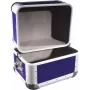 Roadinger Platten-Case 3011003B aluminum dark blue rounded – vinyl record or media case