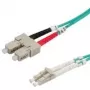 Fibre Optic Jumper Cable VALUE 50/125µm LC/SC OM3 turquoise 5 m