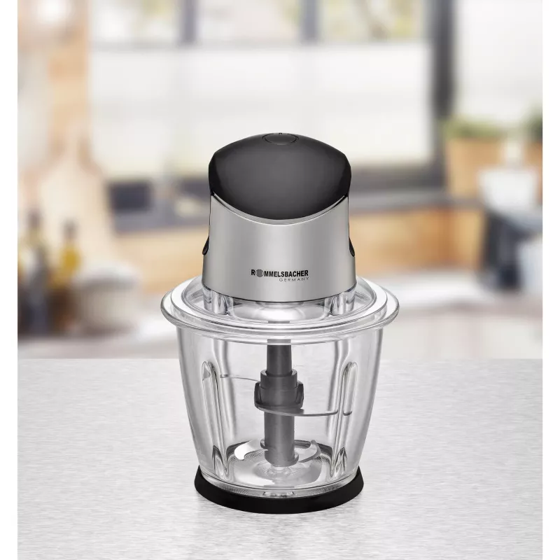 Electric Food Chopper Rommelsbacher MZ 500 — 1.5 L, 500 W, black stainless steel