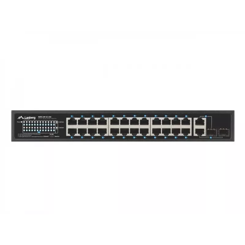 Lanberg RSFE-24P-2C-250 Network Switch Unmanaged Gigabit Ethernet (10/
