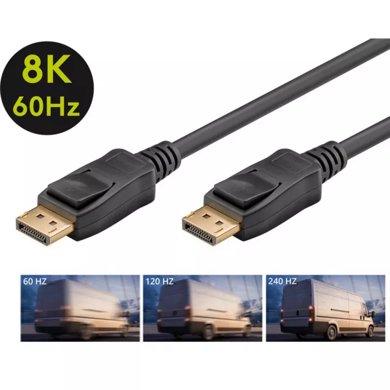 DisplayPort cable Goobay 74748 2 m Black