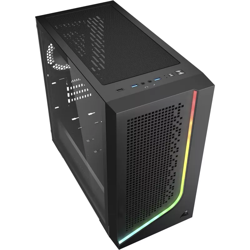 PC case Sharkoon J1000 ARGB mATX — mid-tower micro-ATX chassis with ARGB lighting