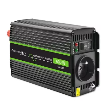 Qoltec Monolith power adapter/inverter Auto 600 W Black