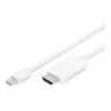 Digitus ASSMANN - Adapterkabel - Mini DisplayPort männlich zu HDMI männlich - 2 m - Dreifachisolierung - weiß - geformt, 4K Unterstützung (AK-340304-0