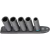 Impact Socket Set Hazet 900Slg-SR/5, hexagon sockets 5 pcs, sizes SW 13–SW 24