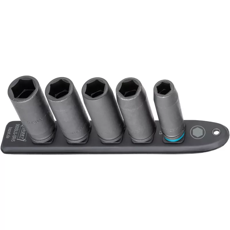 Impact Socket Set Hazet 900Slg-SR/5, hexagon sockets 5 pcs, sizes SW 13–SW 24