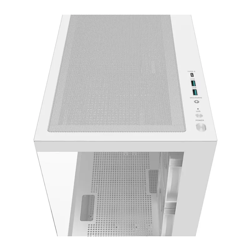 PC Midi Tower case DeepCool CG380 3F WH — White, 235×437×451 mm, supports 2.5 inch/3.5 inch, bottom PSU, 3x 120 mm fans installed