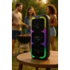 Portable stereo speaker SQUEAK SQ1009 — Bluetooth 5.3, 45W RMS, 10h battery, FM, USB, AUX, LED, 1800 mAh, Black