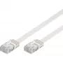 Wentronic Goobay CAT 5e Flat-Patch Cable, U/UTP, White, 1.5 m - CCA Copper Mix (95191)