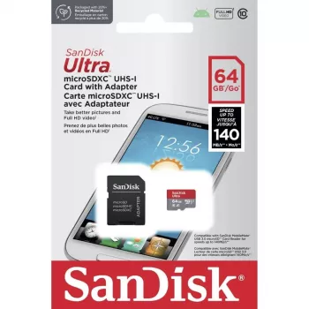 Flash memory card SANDISK SDSQUAB-064G-GN6TA 64GB