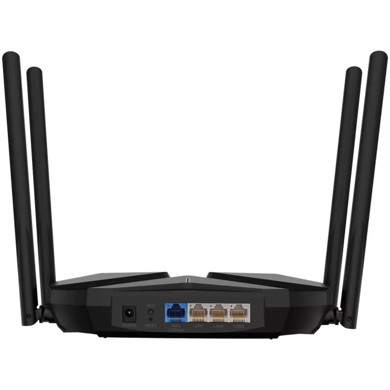 Tabletop router MERCUSYS MR85X AX3000 Dual-band Wi‑Fi 6, 3000 Mbps, 4 antennas, 3 Gigabit LAN ports, black