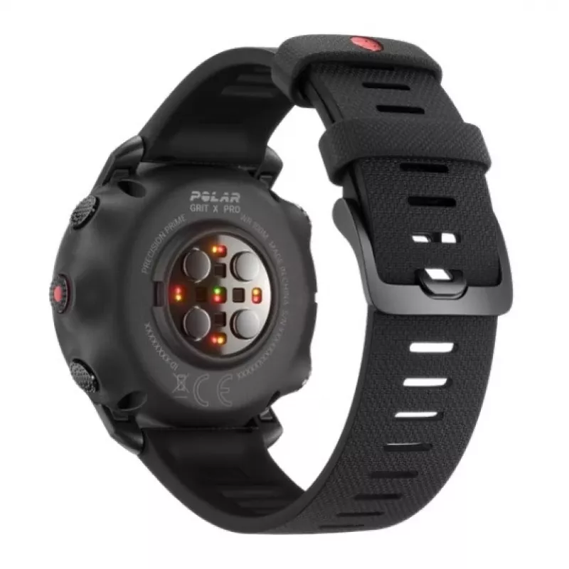 Polar Grit X Pro - Titanium - Sports watch with strap - perforated leather - grey - Band size: M/L - Display 3cm (1.2) - Bluetooth - 41 g (90085777)