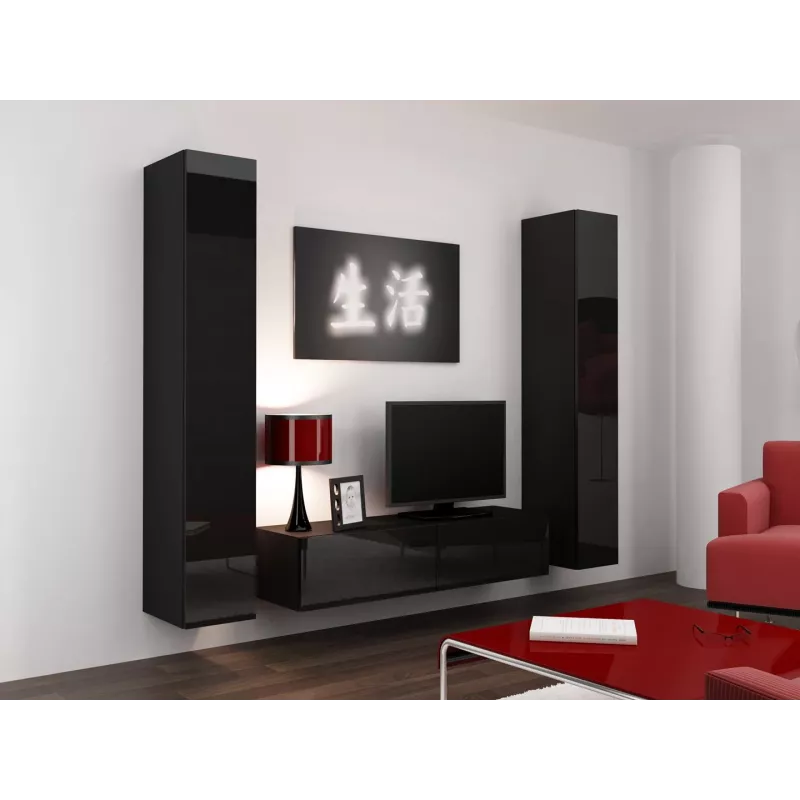 Cama Full cabinet VIGO '180' 180/40/30 black/black gloss