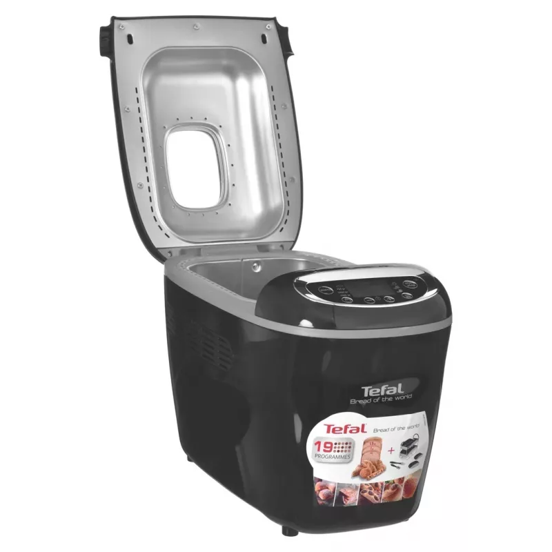 Bread maker Tefal PF611838 — 1600 W, 1.5 kg capacity, 19 programs, touch control, black