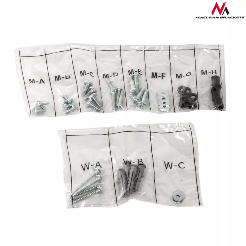 Maclean MC-723 B - wall mount for screen 37-70, 600x400 VESA, for max 40 Kg, black colour