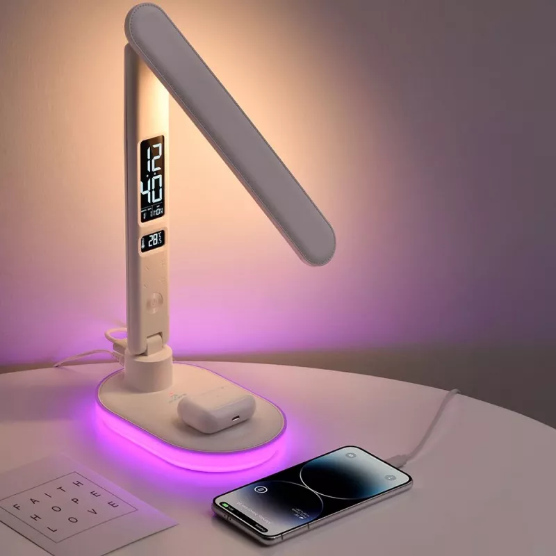 Table lamp Hawk HW-LAMP03 White RGB — adjustable LED desk lamp with RGB lighting