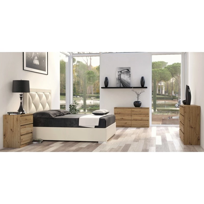 Chest of drawers Topeshop M6 140 ARTISAN Oak 6 drawers